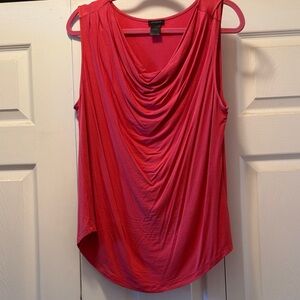 Ann Taylor Cowl Neck Sleeveless Top - coral